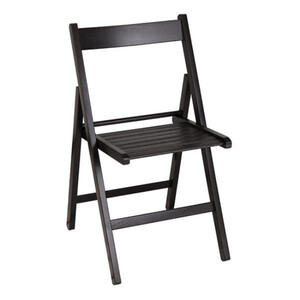 Salmar LIBERTYNe Set 4 Sedie Pieghevoli Legno Massello Faggio Nero LIBERTY