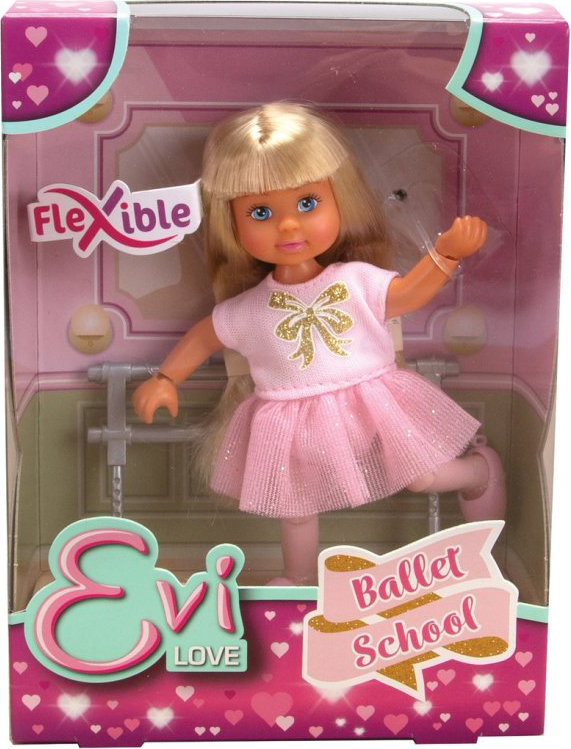Simba Evi Love Ballet School Bambola in Dolce Vestito da Ballerina con Asta per Bambini da 3+ Anni - 105733867