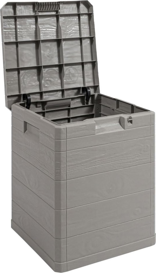 TOOMAX 173 Cassapanca contenitore Baule da Esterno Resina 42x44x50h Tortora Woody s
