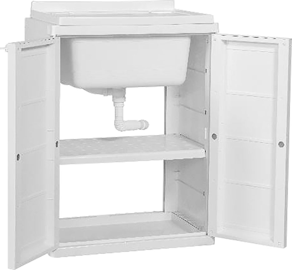 TRIOPLAST 3.07.08.06.90.50 Mobile Lavatoio 2 Ante 60x45x85 cm Bianco