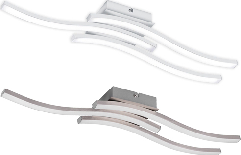 Trio Lighting TRI011753 Plafoniera Route 3 Bacchette colore Nichel