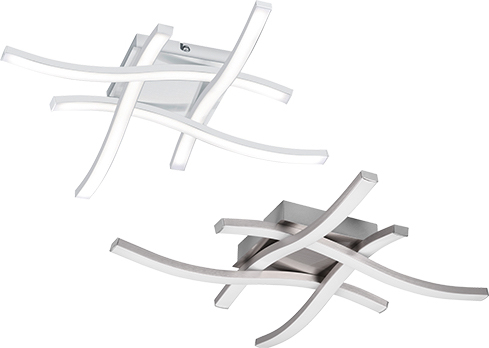 Trio Lighting TRI011754 Plafoniera Route 4 Bacchette colore Bianco