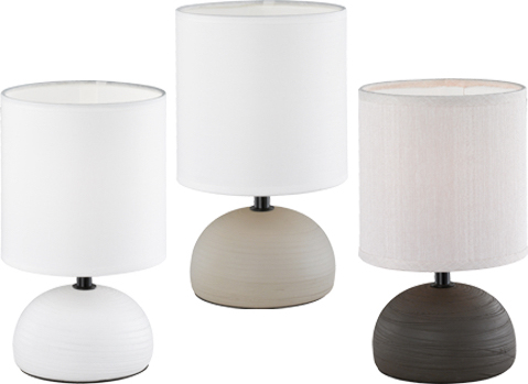 Trio Lighting TRI011810 Lampada da Tavolo con Base Bianco �14x23h cm Trio Luci