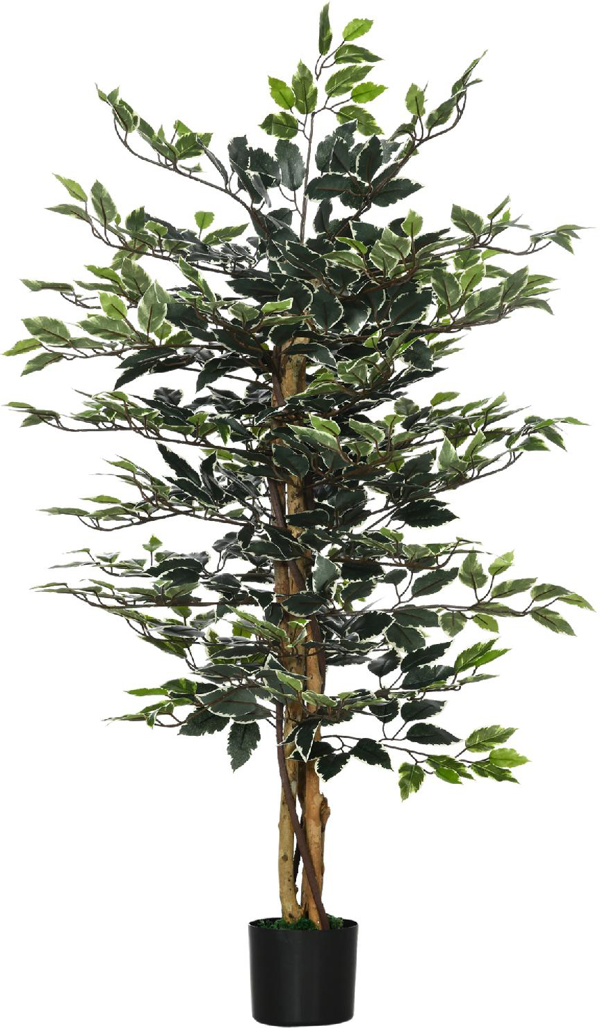 VivaGarden 00DG-830 Pianta Artificiale Fico 130 cm �15x12.5 cm Verde Bianco