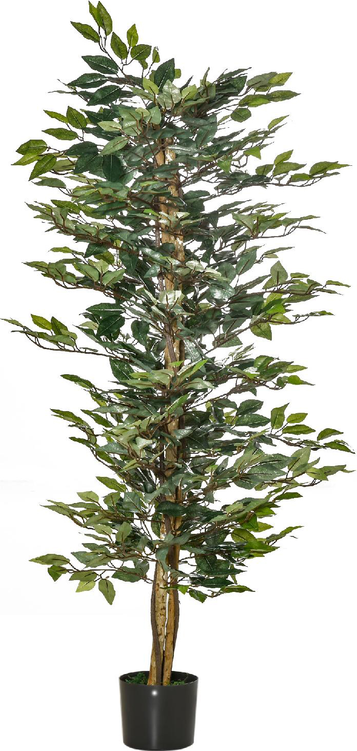VivaGarden 452W35F Pianta Finta di Ficus Alta 150 cm con Vaso Incluso