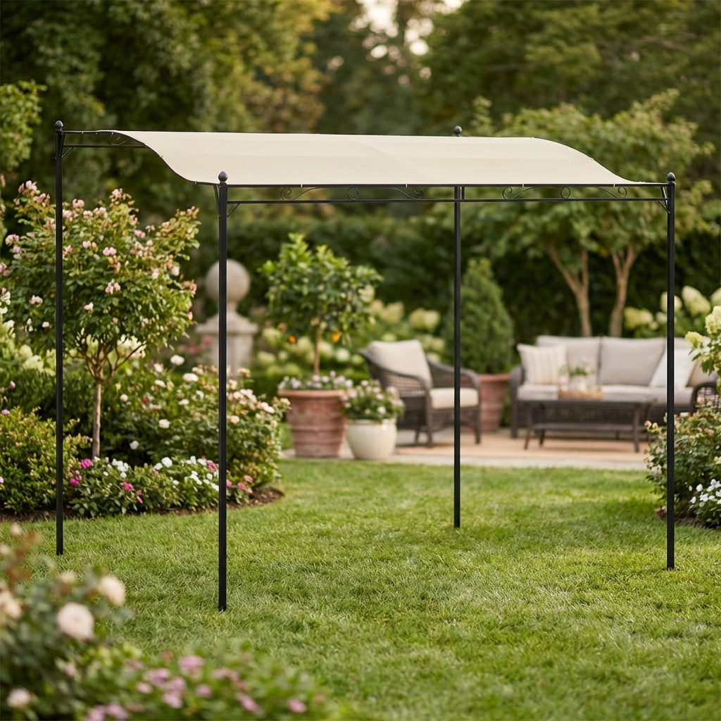 VivaGarden 7864C Pergola da Esterno in MetalloPoliestere 3x2x2,5h Legno