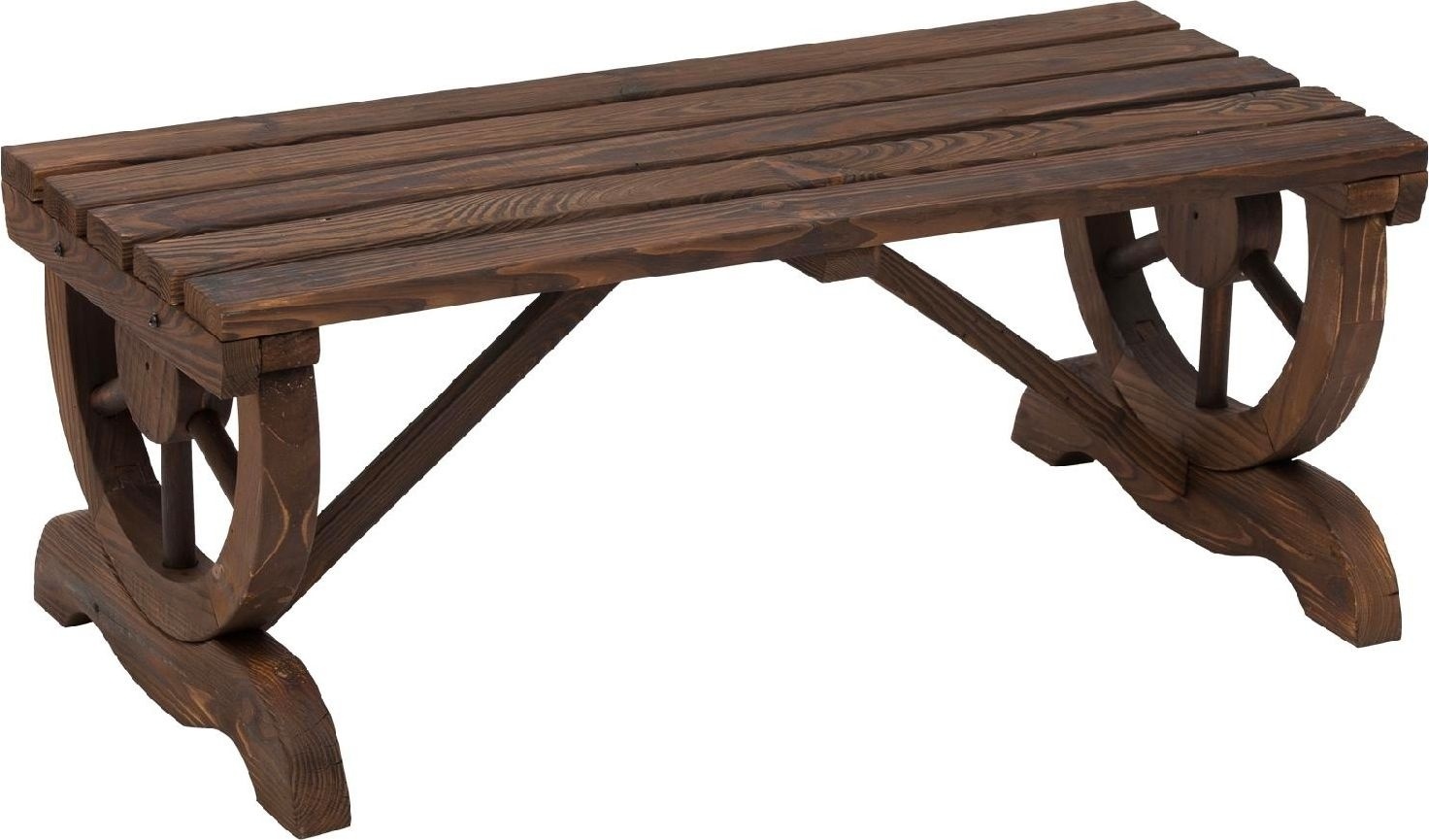 VivaGarden 84B410 Panca da Giardino in Legno 105x50x53 cm Marrone