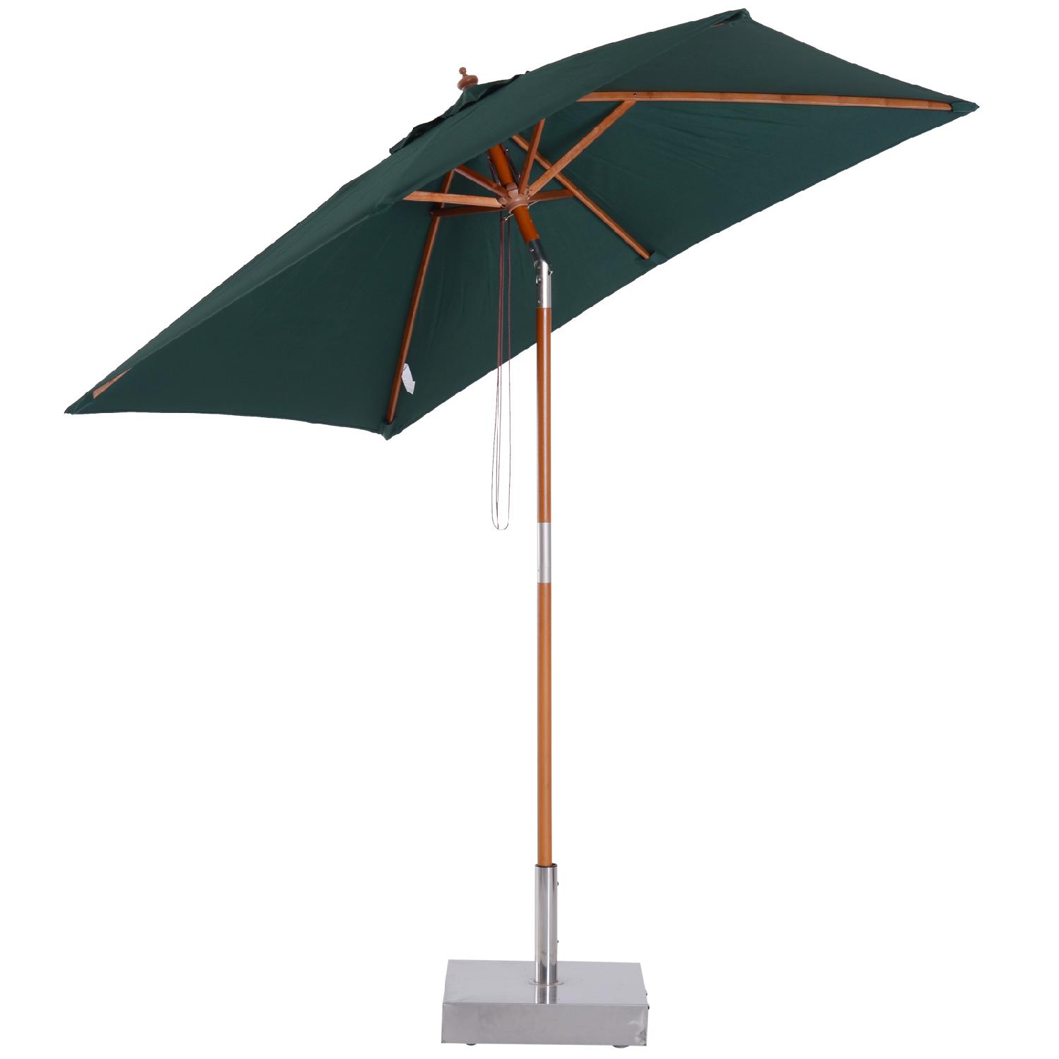 VivaGarden 84D017GN Ombrellone da Giardino 2x1.5 mt in Legno Bamb� Anti Uv Verde