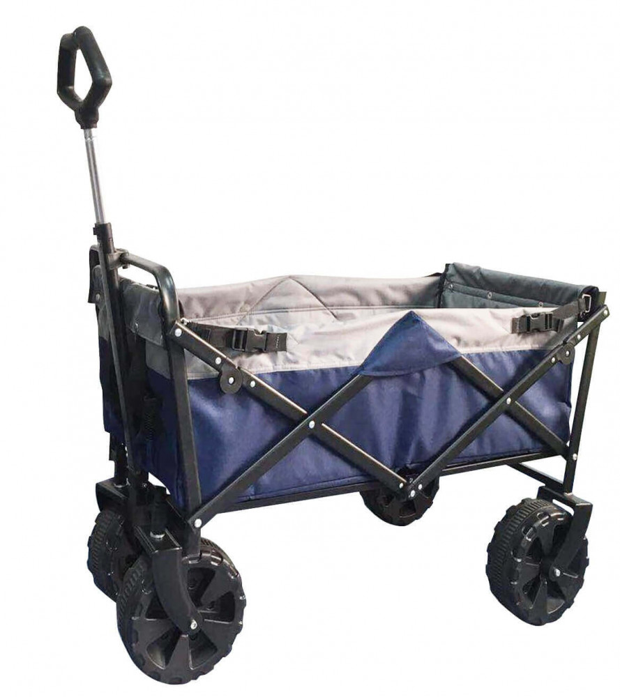 VivaGarden Carrello da Giardino Pieghevole con Maniglia Portata 80 kg 125 x 60 x 99 h - BC807966