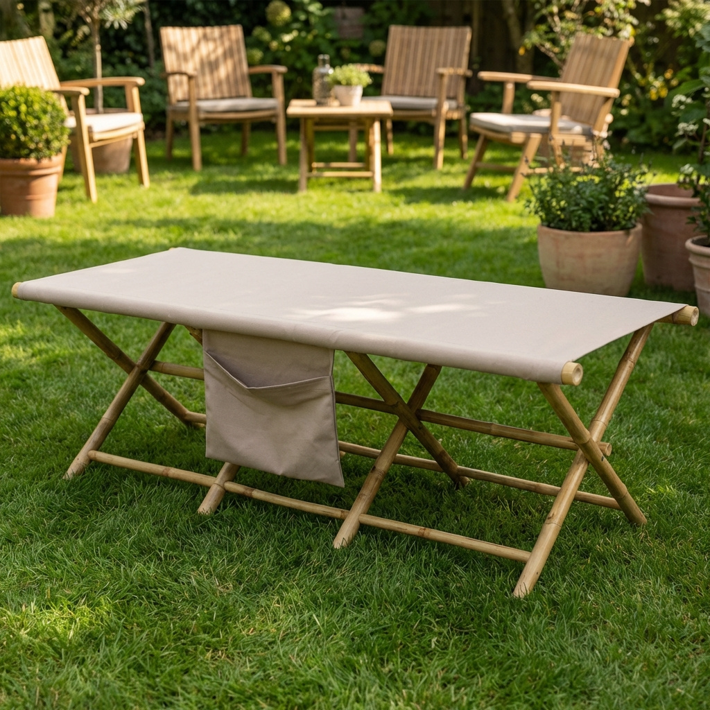 VivaGarden BU802818 Lettino Prendisole da Giardino 180x76x48 cm Marrone
