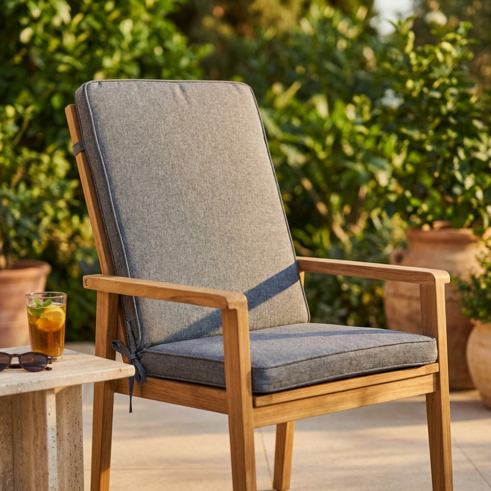 VivaGarden CU805834 Cuscino Rettangolare 90x40cm poliuretano espanso grigio scuro melange