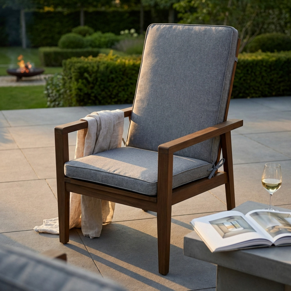 VivaGarden CU805842 Cuscino Rettangolare Grigio Melange PoliuretanoPoliestere 90x40x4 cm