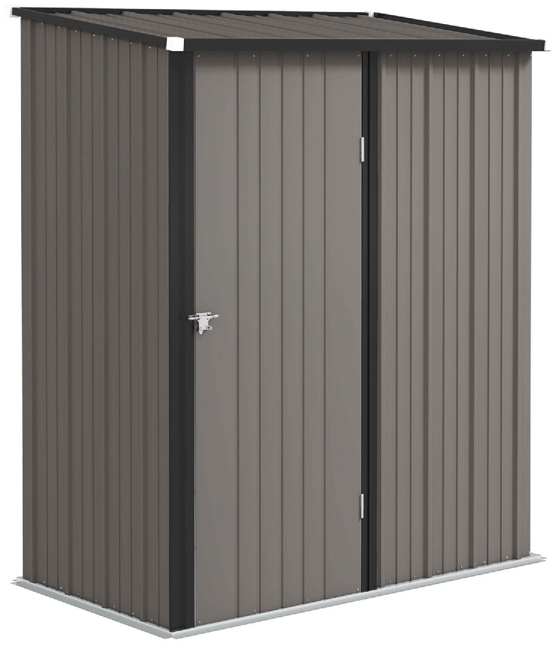 VivaGarden EF338LG Capanno Attrezzi 1 anta Acciaio 161.5x94.5x196 cm Grigio Chiaro