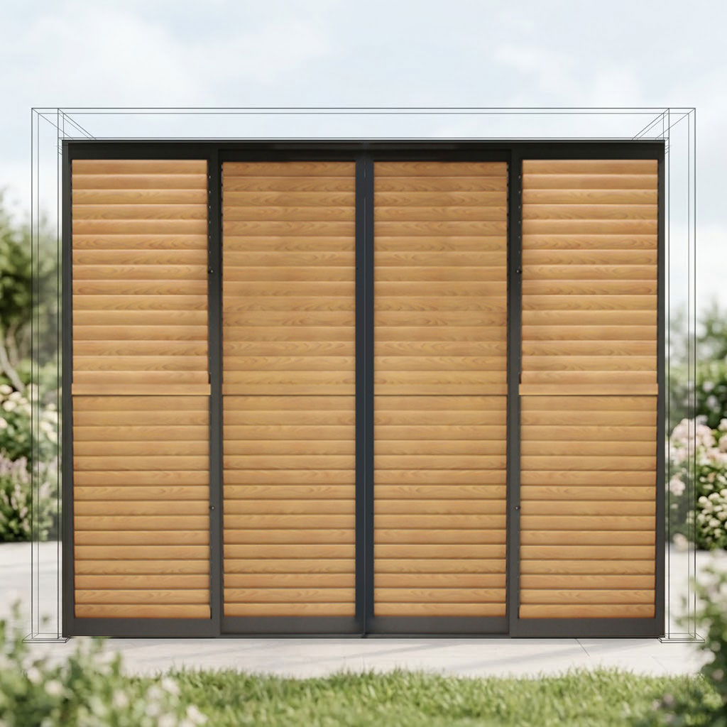 VivaGarden GA802147-MRNE Laterale Scorrevole Pergola 370x238 cm Marrone