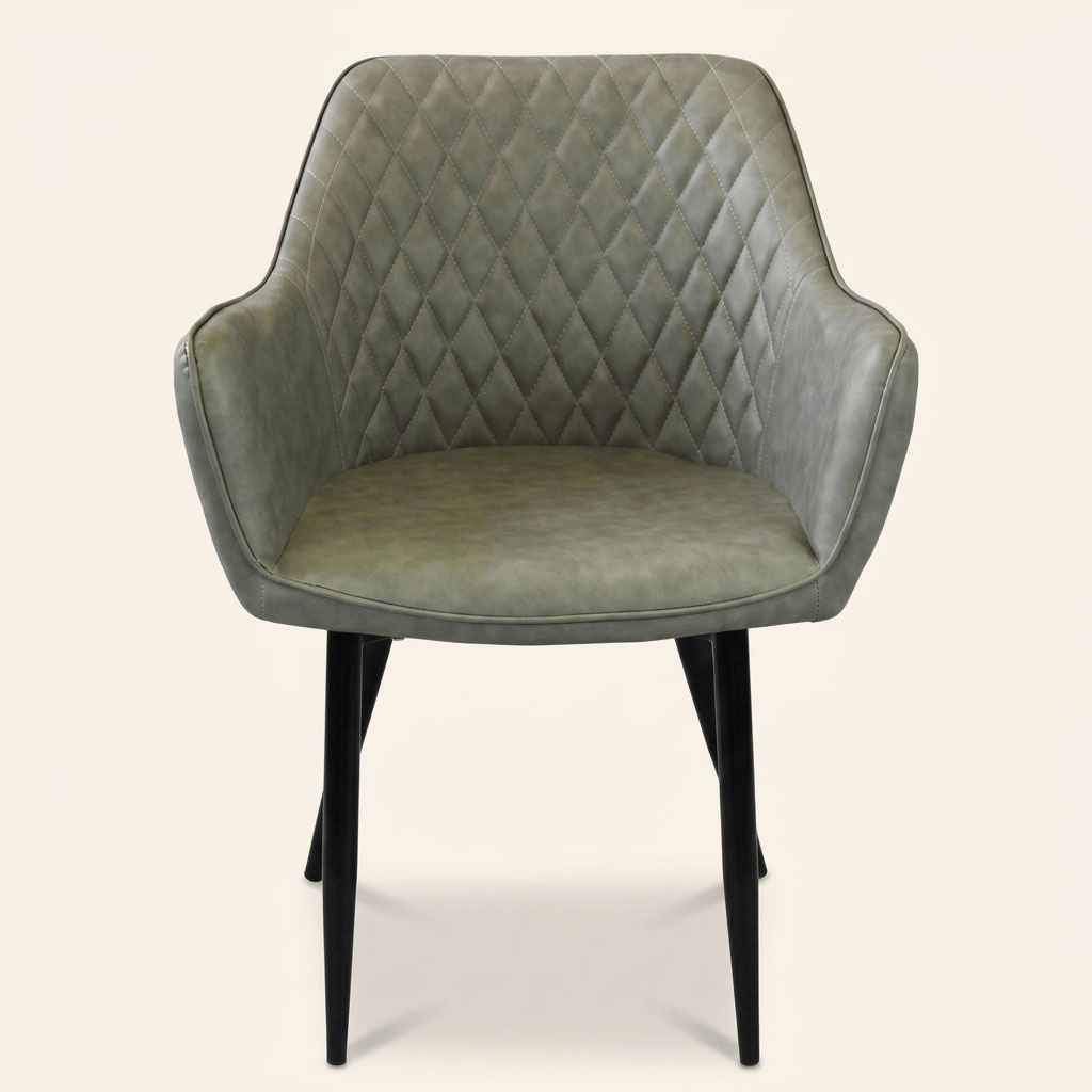 DecHome HF807286-TORT Poltrona Stile Scandinavo in Ecopelle 48x62x83 Tortora Sunlit