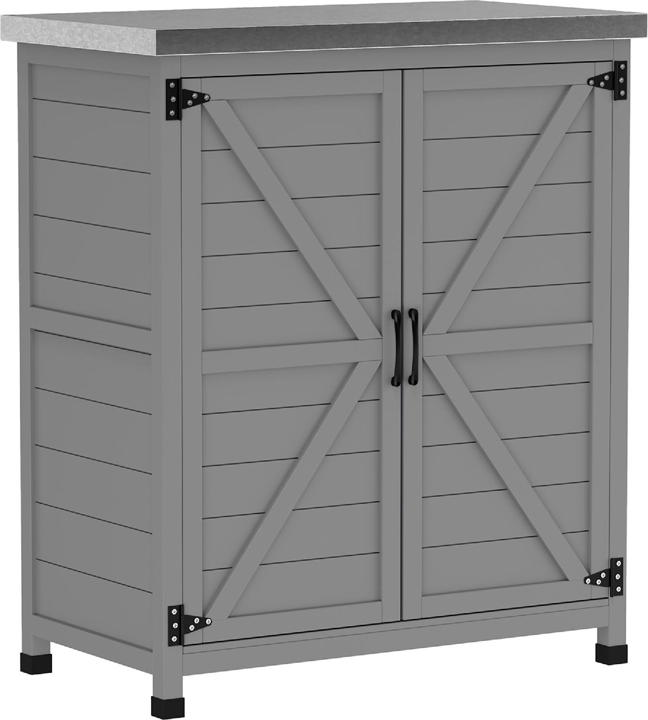 VivaGarden K5330GY Armadietto da Esterno  Balcone Antipioggia 79x43x92 cm Grigio