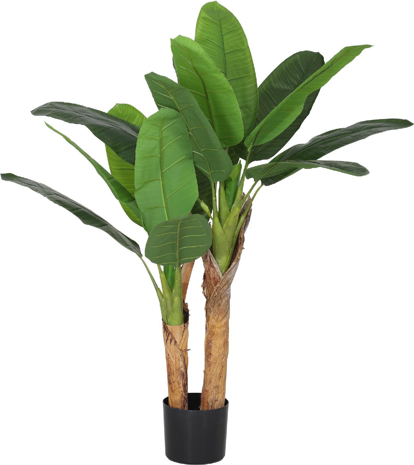 VivaGarden K734GN Pianta Artificiale di Banano Alta 120 cm con Vaso Incluso per Interni