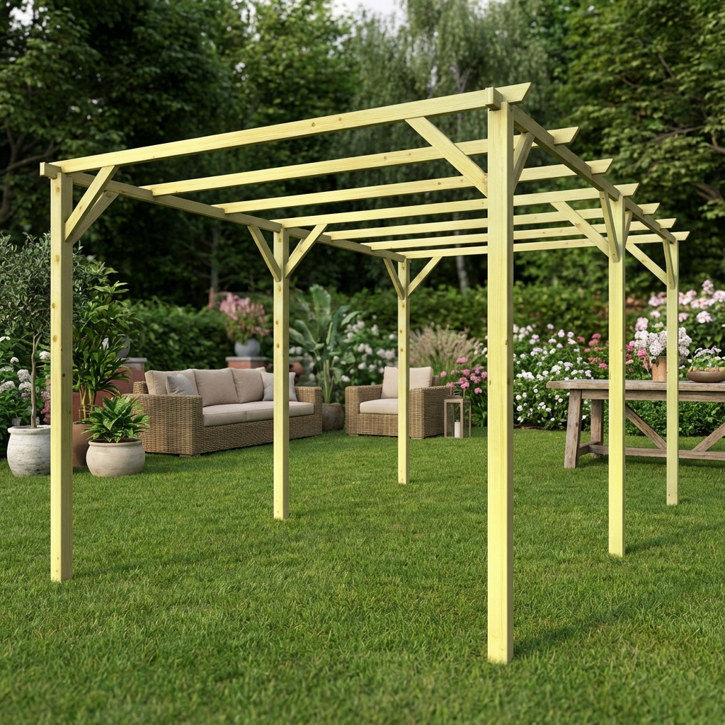 VivaGarden PLI3050 Pergola da Esterno in Legno 3x5 mt Legno