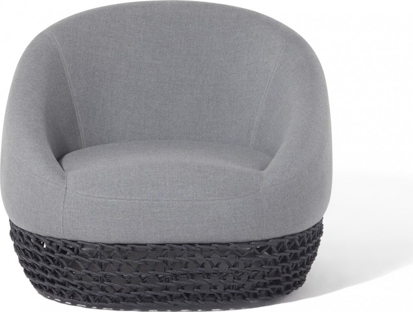 VivaGarden WI806937-GREY Poltrona da Esterno AlluminioCorda 91x91x71 cm Grigio