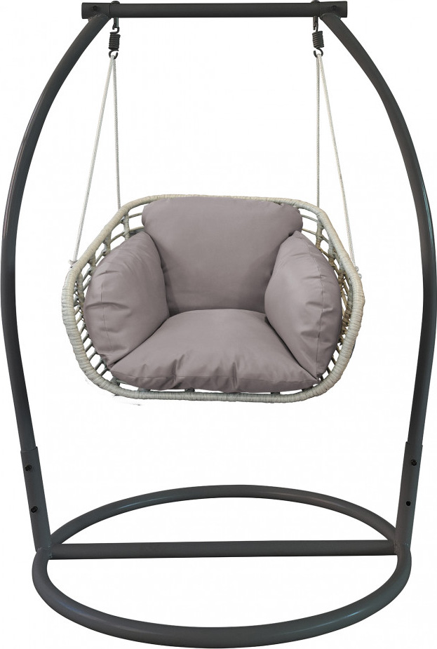 VivaGarden WI806953-ANTR Poltrona Sospesa da Giardino con Supporto 105x156x105 cm Antracite