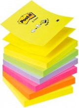 3M 8027 Post-It 6 confezioni 2 Gialli 1 Verde 1Lilla 1 Rosa 1 Arancio