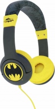 4Side DC0764 Cuffie con filo per bambini, Fantasia Batman Giallo