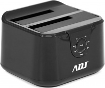ADJ 120-00014 Docking Station Hard Disk SATA da 2.5 e 3.5 Double HDD USB 3.0 AH01T