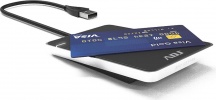 ADJ 141-00041 Lettore Smart Card Rfid Nfc Nero Per Carte Cie 3.0 Lettura 424Kbps