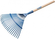 AGEF 617c663 Scopa Giardino a Ventaglio + Manico 850 Acciaio VernFaggio cm 38 H.cm 130
