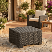 ALLIBERT 198074 Tavolino da Giardino Basso Graphite California