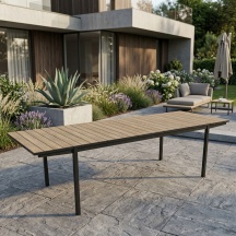 ALLIBERT 270948 Tavolo da Giardino Allungabile 191-267x90x75,4 cm NeroLegno - PORTO