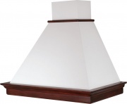 ARTEL MARY 90 Cappa Cucina Filtrante da Parete 90 cm Bianco bucciato Legno Grezzo - Mary
