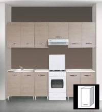 AZUR LINE LGP40KIT Pensile Cucina 1 Anta 40x30x72h cm Larice