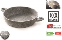 Accademia Mugnano AM038252 Tegame a Induzione Antiaderente Alluminio cm32 Cuore Di Pietra