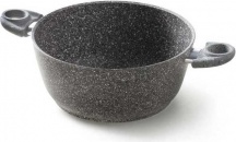 Accademia Mugnano AM045007 Casseruola Antiaderente Fonda 2 maniglie 28 cm Cuore di Pietra