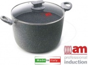 Accademia Mugnano AM047469 Pentola in Alluminio cm 26 con Coperchio Regina di Pietra