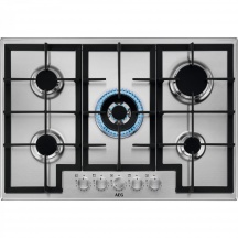 Aeg HGB75420SM Piano Cottura 5 Fuochi a Gas 75 cm Inox  Serie 6000 Slim Line