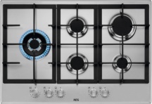Aeg HGB75520SM Piano Cottura 5 Fuochi a Gas 75 cm in Acciaio Inox   Serie 6000