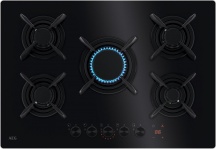 Aeg HKB75453NB Piano Cottura 5 Fuochi a Gas 74 cm in Vetro Nero  8000 Flamelight