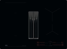 Aeg NCH74B01CB Piano Cottura 4 Fuochi Induzione con Cappa 70 cm in Vetro Nero