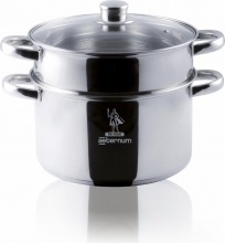 Aeternum AP000082 Vaporiera per Induzione 22 cm con 2 Manici Acciaio Satinato La Divina
