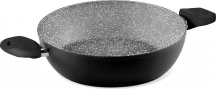 Aeternum Y0E6T20240 Tegame a Induzione in Alluminio 2 Manici cm 24 Black Pearl