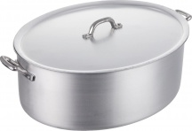 Pentole Agnelli 26 Casseruola Ovale con Coperchio cm 36 Family