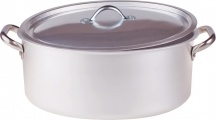 Pentole Agnelli 26 Casseruola Induzione Ovale con Coperchio cm 30 Family