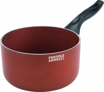Pentole Agnelli CASSERUOLAANTIADERENTE Casseruola Antiaderente 18 cm in Alluminio Rosso ECO Alta