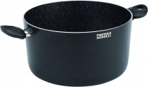 Pentole Agnelli CASSERUOLAECOALTA Casseruola Antiaderente 20 cm in Alluminio Nero ECO Alta