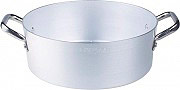 Pentole Agnelli PCMX0632 Pentola Casseruola Bassa in Alluminio 32 cm con Manici Inox
