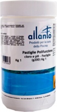 Ailanto 07899ECO Pastiglie Multifunzione per Piscine gr 200 Kg 1.0 Aila 05988