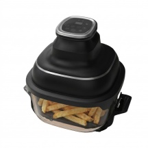 Akai AIR-GLASSFRY-BK Friggitrice ad Aria 4,2 lt 1500W Contenitore in Vetro Nero