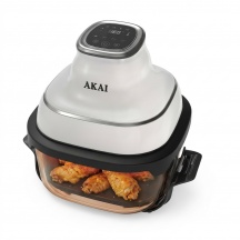 Akai AIR-GLASSFRY-WH Friggitrice ad Aria 4,2 lt 1500W Contenitore Vetro Bianco
